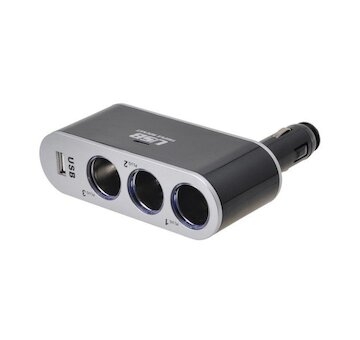 Roztrojka zapaľovača DC 12-24V s USB